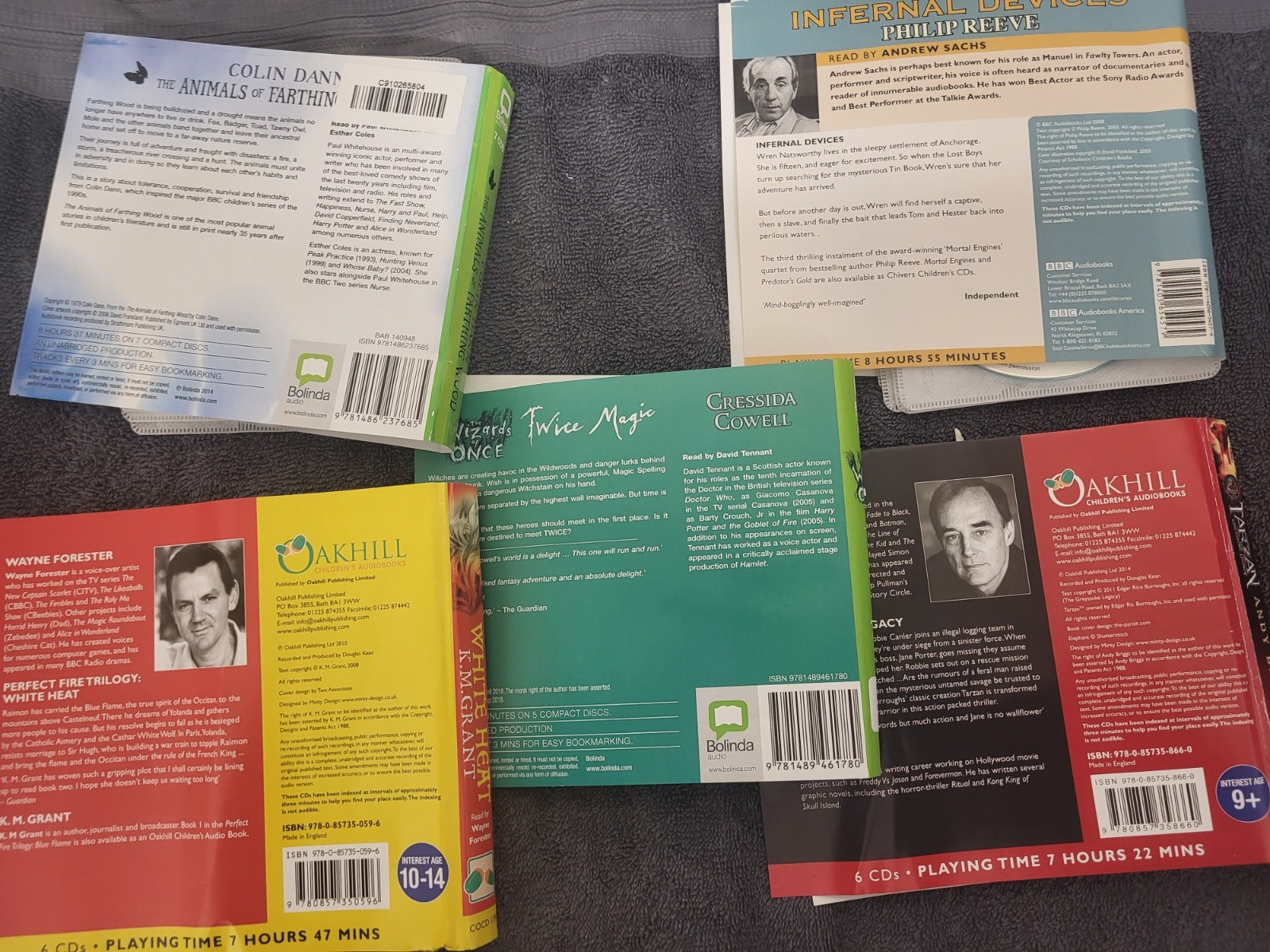 Adventure Kids Audiobook CD Bundle – Wizards of Once, Tarzan, Animals – 5 Titles