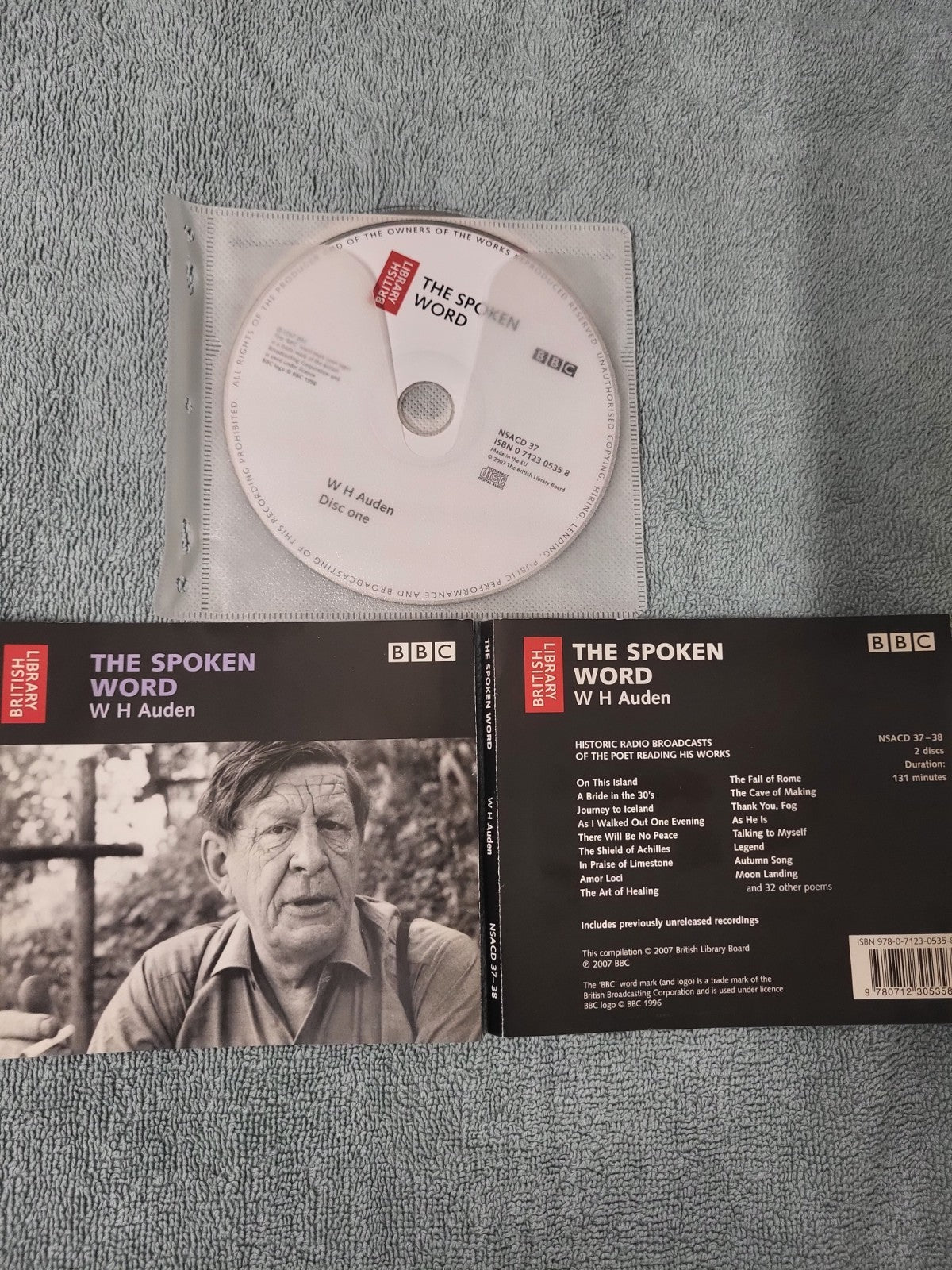 BBC - W H AUDEN - THE SPOKEN WORD - 2 CDS - audiobook unabridged DISC ONLY