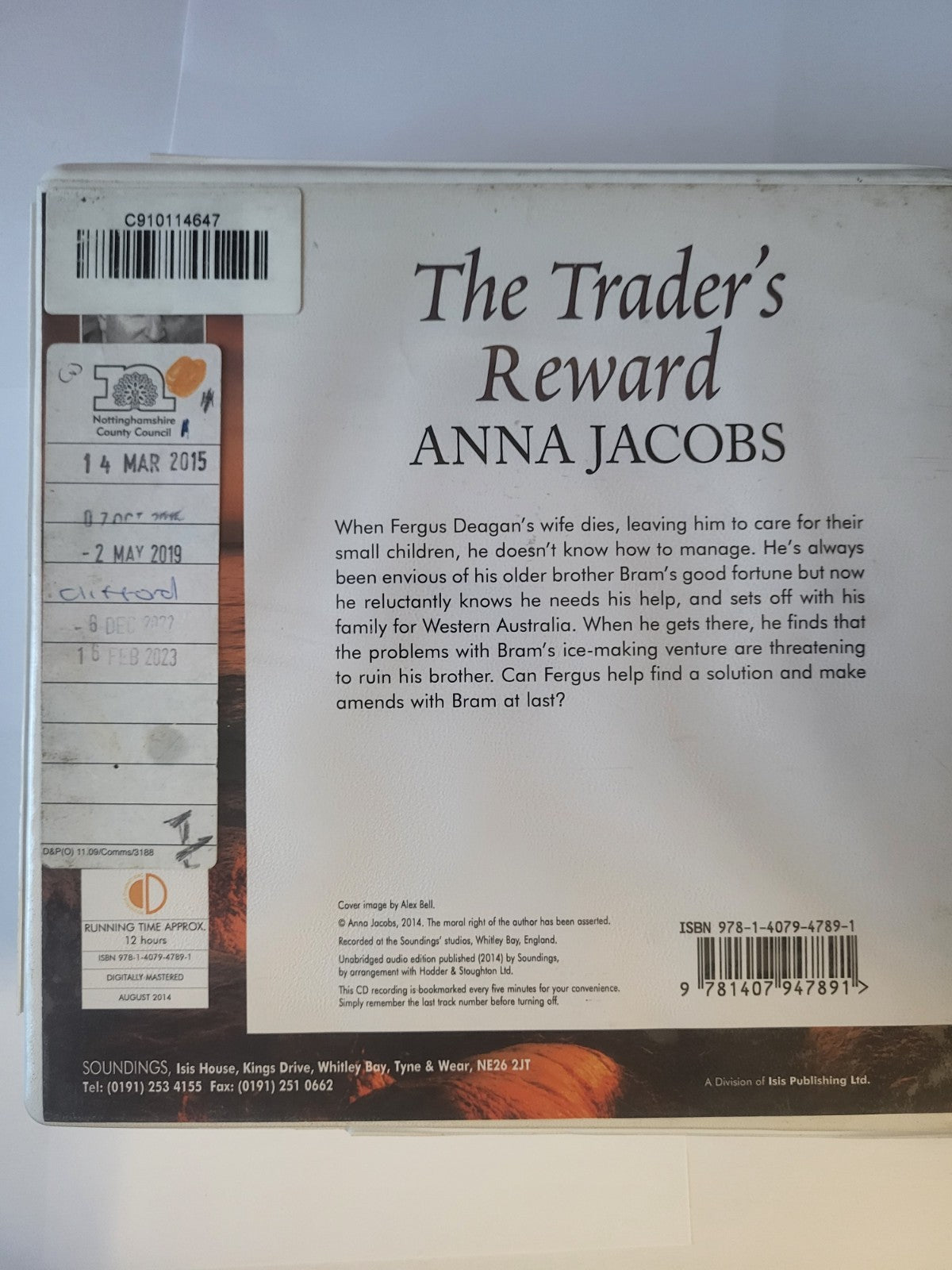 ANNA JACOBS - THE TRADER'S REWARD - 11 CDS AUDIOBOOK UNABRIDGED DISC ONLY