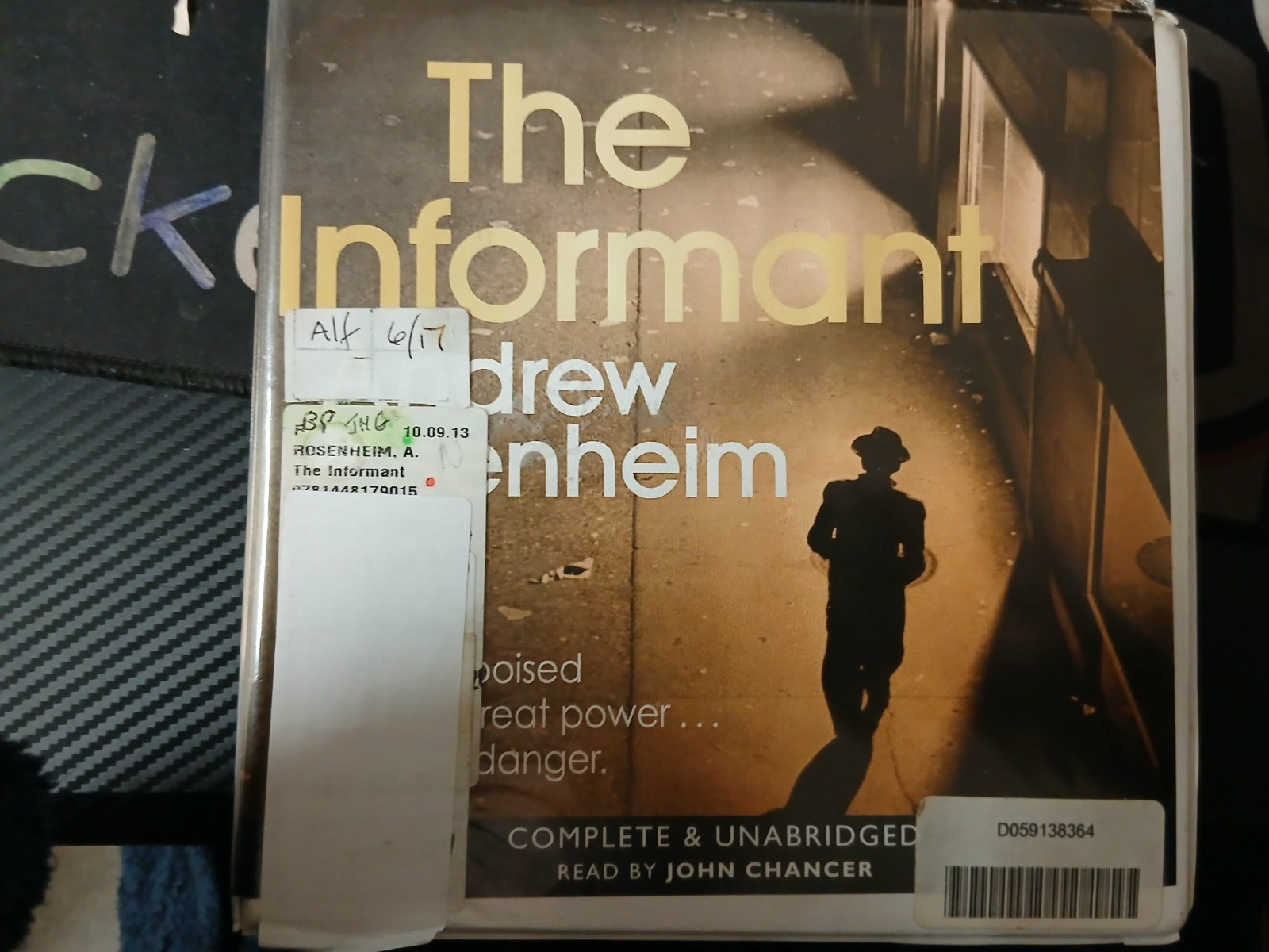 ANDREW ROSENHEIM - THE INFORMANT - 10 CDS AUDIOBOOK UNABRIDGED DISC ONLY