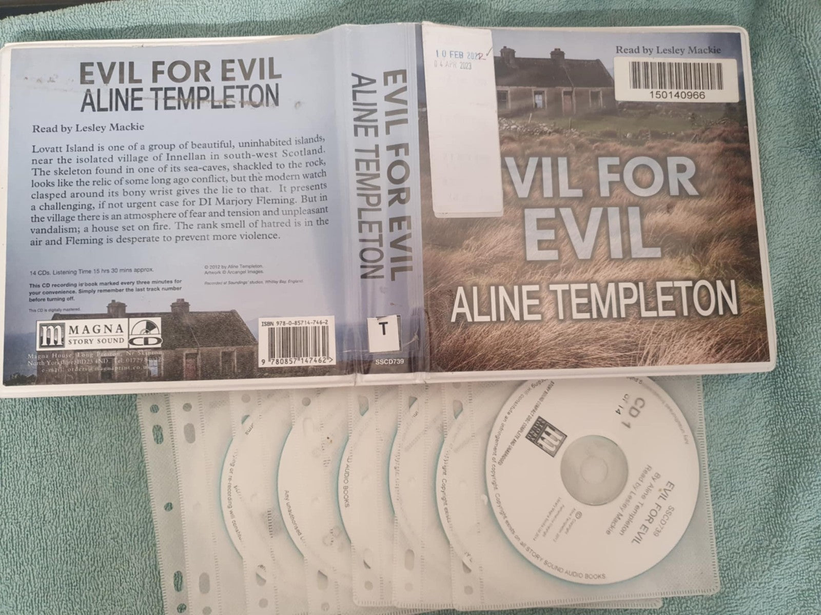 ALINHE TEMPLETON - EVIL FOR EVIL - 14 CDS - audiobook unabridged DISC ONLY