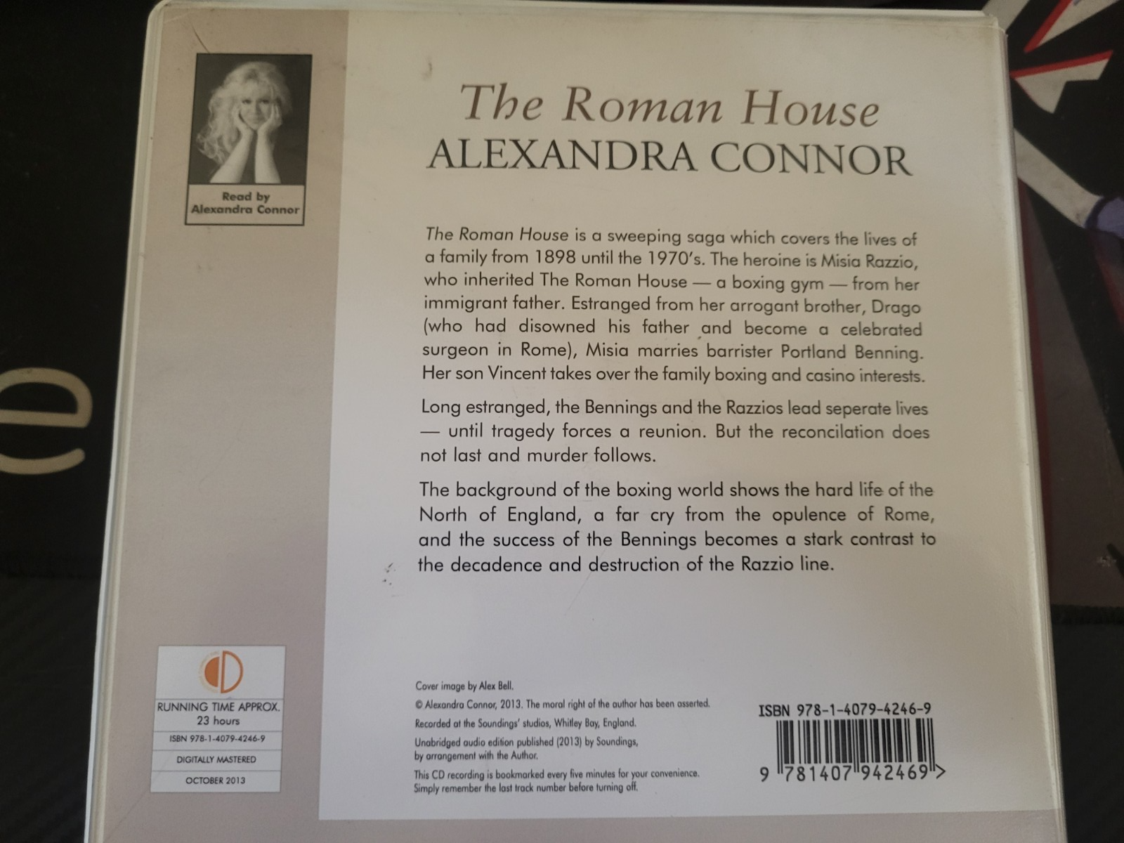 ALEXANDRA CONNOR - THE ROMAN HOUSE - 20 CDS  AUDIOBOOK UNABRIDGED DISC ONLY