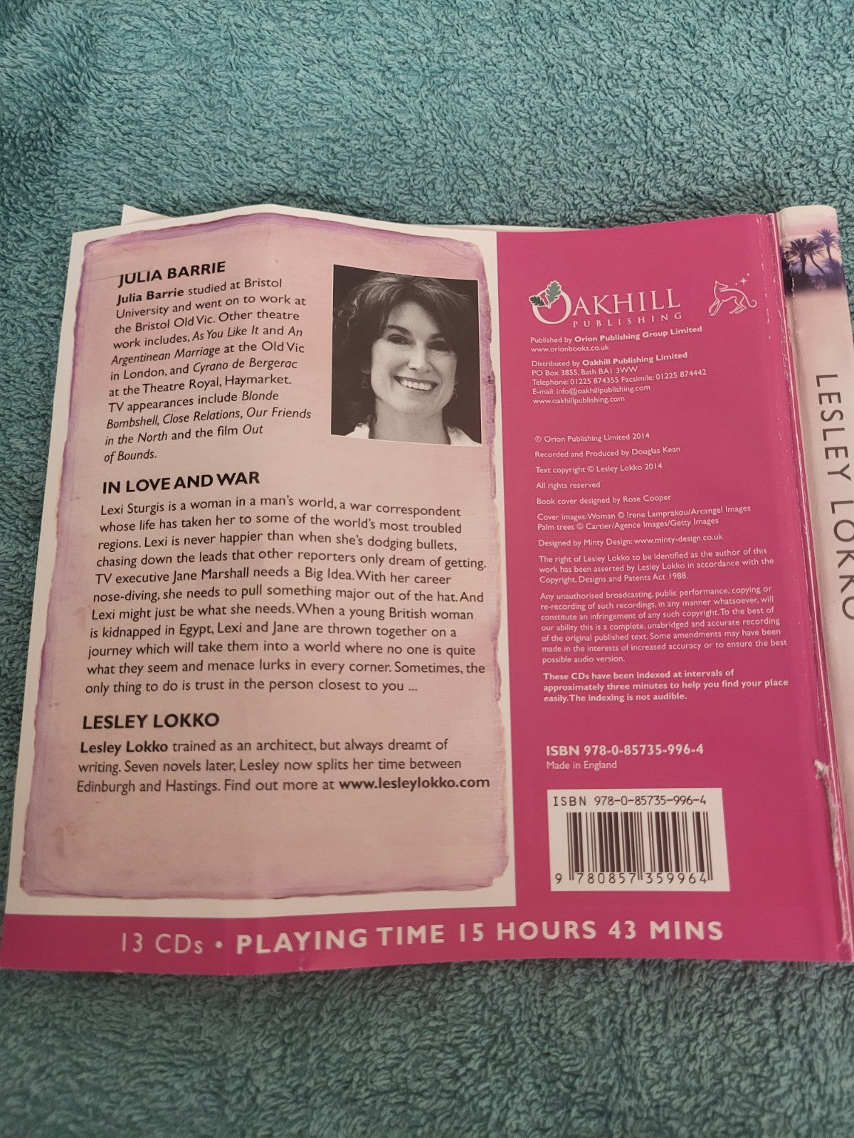 AALESLEY LOKKO - IN LOVE AND WAR - 13 cds - audiobook unabridged DISC ONLY